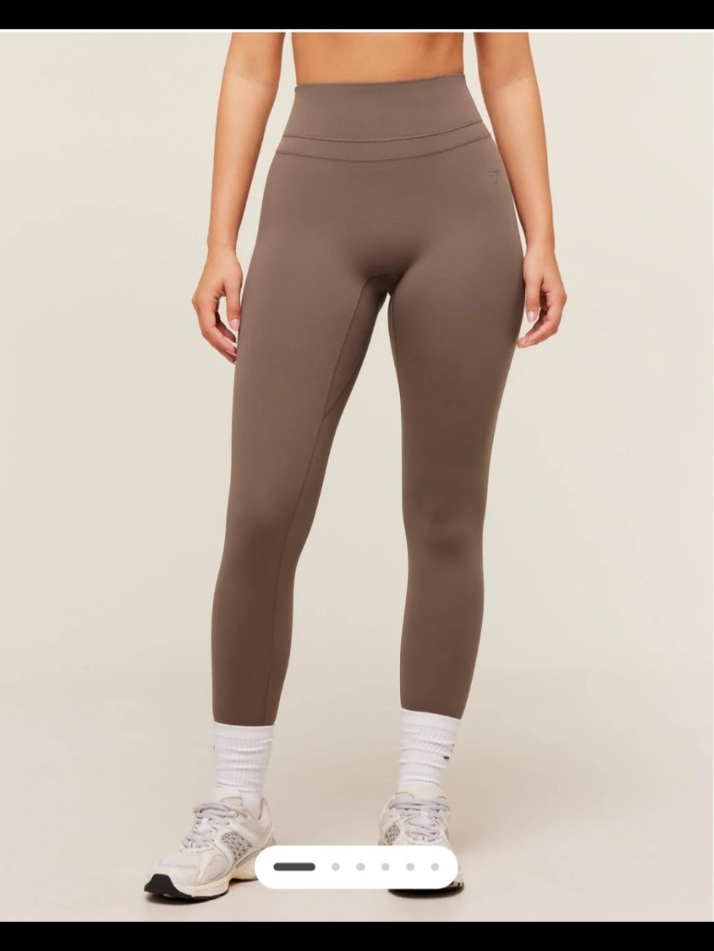 Gymshark High-Waist Sculpt Leggings in Taupe Brown Whitney. Sz Xs Like New